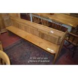 OAK AND PINE CHURCH PEW, 205CM