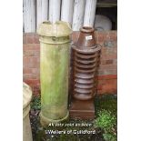 TWO LARGE CHIMNEY POTS