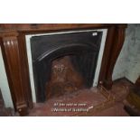 DECORATIVE CAST IRON FIRE INSERT, 96CM X 98CM