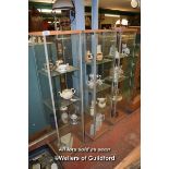 THREE MATCHING GLASS DISPLAY CABINETS