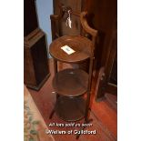 EDWARDIAN MAHOGANY FOLDING CAKE STAND