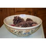 LARGE DECORATIVE CERAMIC FRUIT BOWL (20851 WDNA)