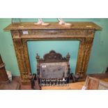 WOODEN PAINTED FIRE SURROUND, 127CM X 34CM X 113CM (10333 EAH)