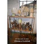 APPROX TWENTY MIXED TABLE LAMPS