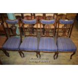 SET OF FOUR EDWARDIAN MAHOGANY SINGLE CHAIRS