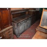 LATE VICTORIAN GALLERIED BACK SIDEBOARD, 153CM WIDE