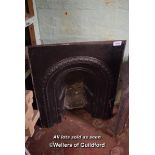 DECORATIVE CAST IRON FIRE INSERT, 76CM X 92CM