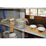 *SHELF OF PORCELAIN WARE AND COLLECTABLES