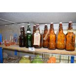 *SHELF OF GLASSWARE INCLUDING BOTTLES