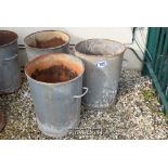 *THREE MIXED GALVANISED BINS