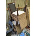 *FOUR MATCHING WICKER DINING CHAIRS