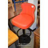*RED LEATHER BAR STOOL