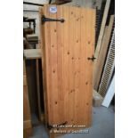 *SET OF THREE MATCHING PINE LEDGE AND BRACE DOORS, EACH 760MM X 1970MM