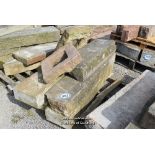 *PALLET CONTAINING MIXED STONE SECTIONS INCLUDING STONE WELL COVERS