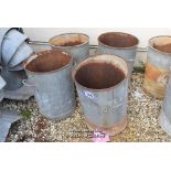 *FOUR MIXED GALVANISED BINS