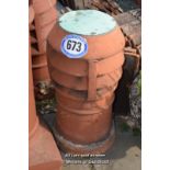 *VENTED RED CHIMNEY POT, 620MM HIGH