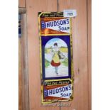 *VINTAGE ENAMELLED SIGN, 'HUDSONS SOAP', 150MM X 400MM