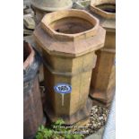 *GEORGIAN OCTAGONAL BUFF CHIMNEY POT, 750MM HIGH