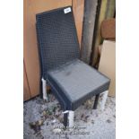 *PAIR OF BLACK RATTAN CHAIRS