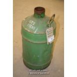 *GREEN VINTAGE GALVANISED STEEL CONTAINER, 570MM HIGH
