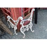 *PAIR OF GALVANISED BENCH ENDS