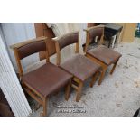 *SET OF FOUR MATCHING CHURCH CHOIR CHAIRS