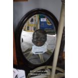 *OVAL FRAMED MIRROR WITH HUDSON SOAP ADVERTISEMENT
