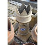 *CROWN TOP BUFF CHIMNEY POT, 910MM HIGH