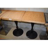 *THREE MIXED BISTRO STYLE TABLES