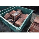 *CRATE CONTAINING A QUANTITY OF MIXED PLAIN AND BONNET ROOF TILES