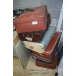 *SIX MIXED VINTAGE SUITCASES