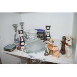 *SHELF OF MIXED PORCELAIN WARES