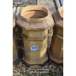 *GEORGIAN OCTAGONAL BUFF CHIMNEY POT, 750MM HIGH