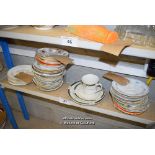 *SHELF OF PORCELAIN WARE AND COLLECTABLES