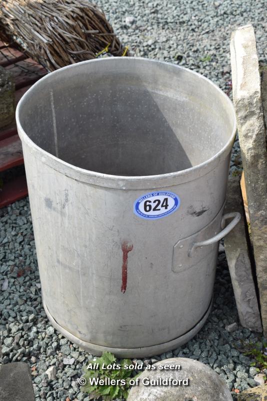 *GALVANISED CIRCULAR CONTAINER, 640MM HIGH