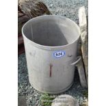 *GALVANISED CIRCULAR CONTAINER, 640MM HIGH