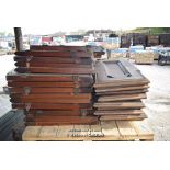 *PALLET CONTAINING A LARGE QUANTITY OF PINE PEW ENDS