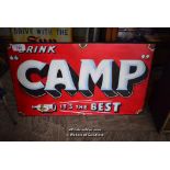 *REPRODUCTION PAINTED SIGN 'DRINK CAMP IT'S THE BEST' 740MM X 450MM