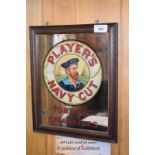 *MIRRORED SIGN 'PLAYERS NAVY CUT', 460MM X 555MM