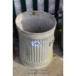 *GALVANISED BIN, 510MM HIGH