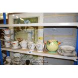 *SHELF OF PORCELAIN WARE AND COLLECTABLES