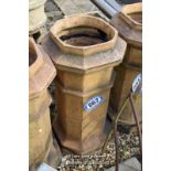 *GEORGIAN OCTAGONAL BUFF CHIMNEY POT, 750MM HIGH