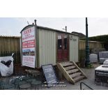 *FULLY RESTORED 'GEORGE'S PLACE' SHEPHERDS HUT ON ORIGINAL CHASSIS