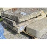 *PALLET CONTAINING FIVE LARGE STONE COPING SECTIONS