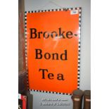 *VINTAGE ENAMELLED SIGN, 'BROOK BOND TEA', 510MM X 760MM