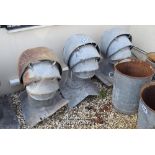 *SET OF THREE GALVANISED VENTILATION DUCT TOPS