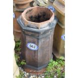 *OCTAGONAL RED CHIMNEY POT, 660MM HIGH