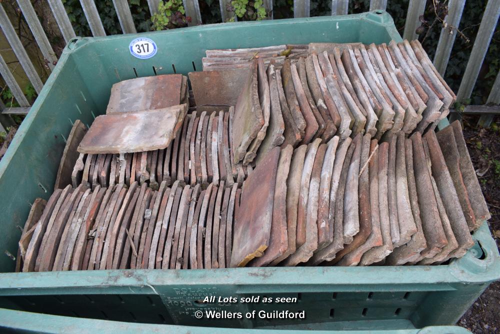 *CRATE OF APPROX 500 HANDMADE SINGLE PLAIN TILES