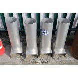 *FOUR ALUMINIUM FLUE SECTIONS