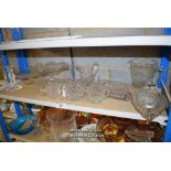 *SHELF OF GLASSWARE